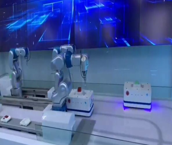 機(jī)械手機(jī)器人+背負(fù)型AGV應(yīng)用