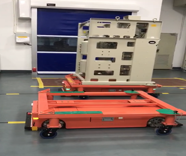 麥克納姆輪背負式AGV應用